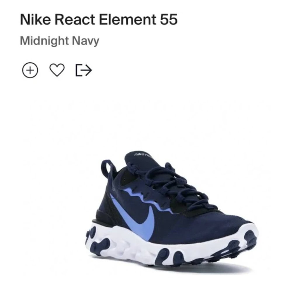 Nike React Element 55 Midnight Navy - Size 5 - image 1